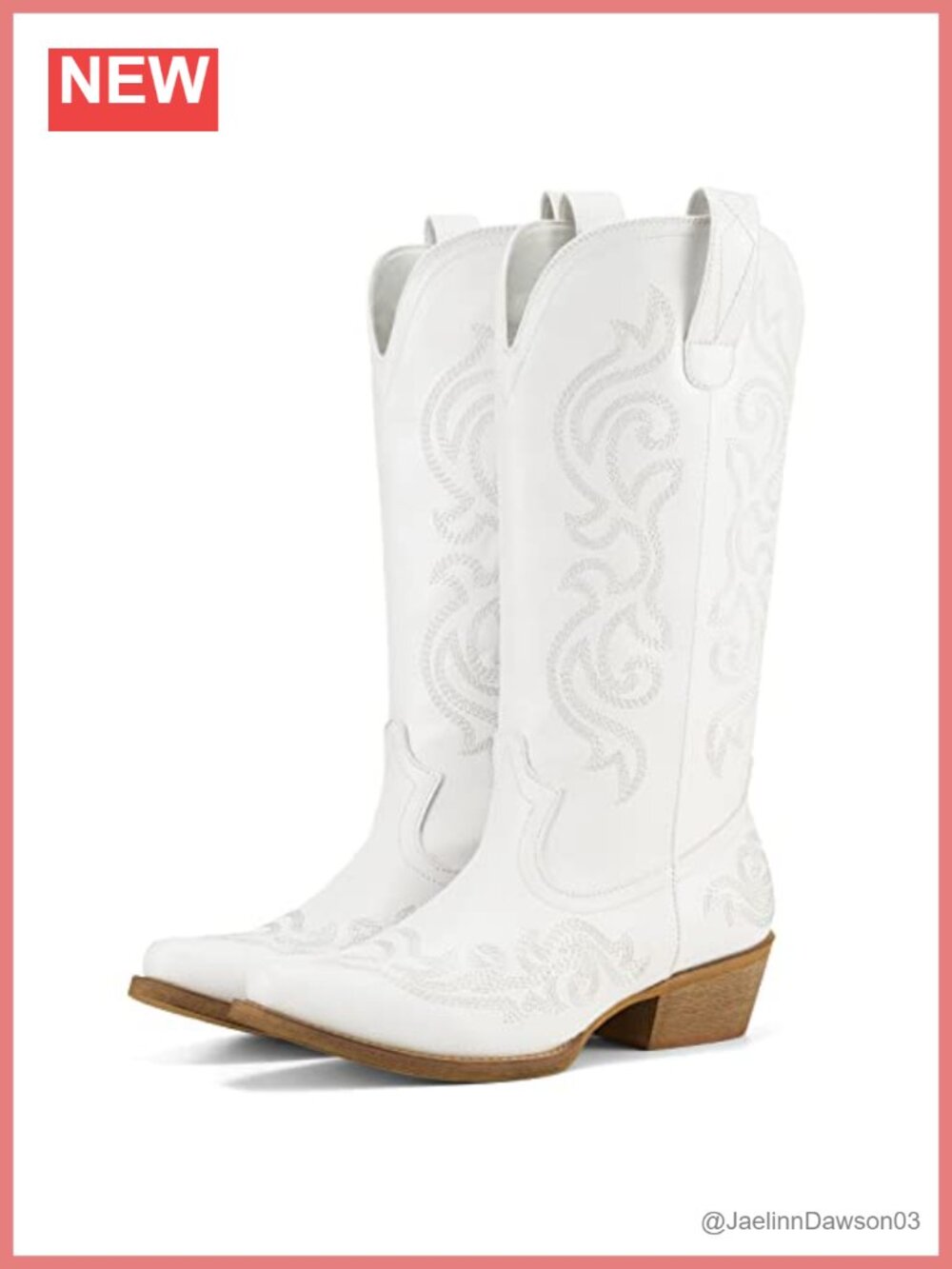Women's Western Cowboy Boots Snip Toe Mid-Calf Synthetic Leather